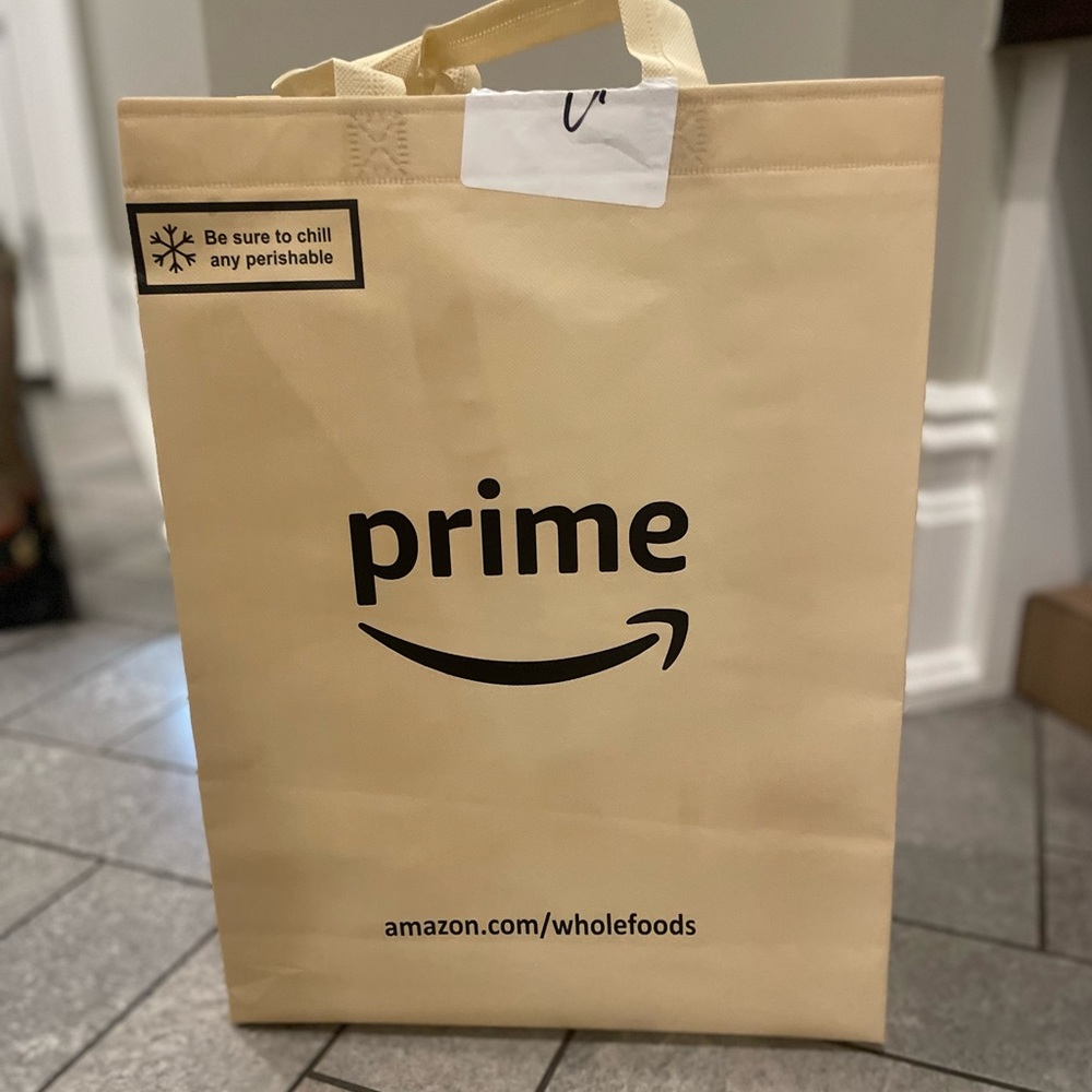 8 Extra strong reusable bags Amazon prime Whole Foods